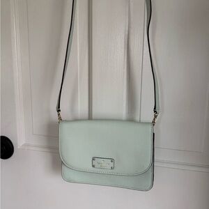 Kate Spade Green Crossbody Bag with Flap Closure